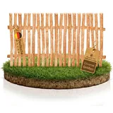 BooGardi Lattenzaun 100 x 50 cm Braun/Holz