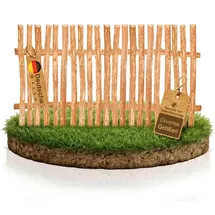 BooGardi Lattenzaun 100 x 50 cm Braun/Holz