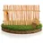 BooGardi Lattenzaun 100 x 50 cm Braun/Holz