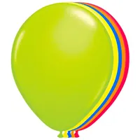 Folat Luftballons Neon 25 cm Ø 50 St. Mehrfarbig