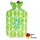 Fashy Wärmflasche 2,0 L mit Bezug, 67371 62, Grün, smile