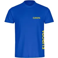 multifanshop Kinder T-Shirt - Europa - Brust & Seite - Druck gelb - Kind