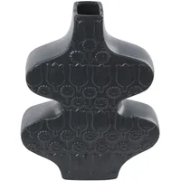 Beliani Blumenvase ARGOS Keramik 25 cm Schwarz