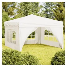 vidaXL Partyzelt Faltbar mit Seitenwänden Creme 3 x 3 m