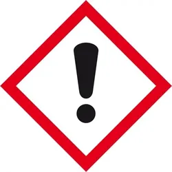 Aufkleber I Gefahrensymbol Ausrufezeichen GHS 07, Folie, selbstklebend, 32x32mm, 16/Bogen, GHS-Verordnung