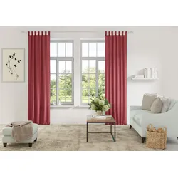 Vorhang »Parry«, (2 St.), 2-er Set, blickdicht, monochrom, basic, 67136607-5 bordeaux
