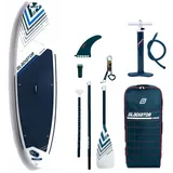 Gladiator Origin 10'8" SC SUP Board Set 2023" mit Kajak-Sitz Befestigung, Allround Board – weiß Dunkelblau