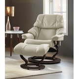 Stressless Relaxsessel STRESSLESS Reno Sessel Gr. Leder BATICK, Classic Base Wenge, Relaxfunktion-Drehfunktion-PlusTMSystem-Gleitsystem, B/H/T: 79 cm x 98 cm x 75 cm, beige (cream batick) Lesesessel und Relaxsessel