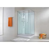 Komplettdusche SCHULTE Ibiza Express Plus Anschlag links 80 x 120 x 204 cm alu-natur