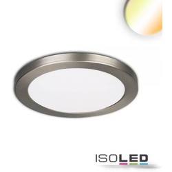 LED Aufbau/Einbauleuchte Slim Flex 6W Nickel gebürstet ColorSwitch warm/neutralweiß 510lm EEK F [A-G]