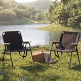 MCW Campingstuhl 2er Set Schwarz