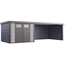 Telluria Gartenhaus Classico 3,12 x 8,12 m Lichtgrau