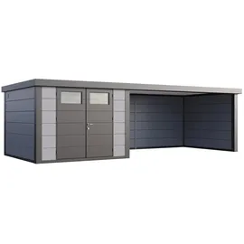 Telluria Gartenhaus Classico 3,12 x 8,12 m Lichtgrau