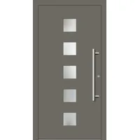 Haustür RC3 "SISSI" 79 mm Quarzgrau RAL 7039 innen öffnend DIN rechts