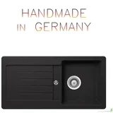 keenberk Granitspüle Victory S-vel 860.20 - Black, Ab 40er Unterschrank, 860 x 435 mm