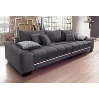 Mr. Couch Big-Sofa »Nikita«, wahlweise mit Kaltschaum (140kg Belastung/Sitz), mit RGB-Beleuchtung grau