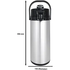 Saro Isolierpumpkanne silber 2,2 l