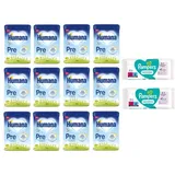 Humana Pre Anfangsmilch Bundle 12x750g + Gratis 2xPampers Feuchttücher 52 Stück