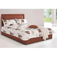 Westfalia Schlafkomfort Polsterbett, braun, B:150cm L:210cm, Bezug Bett: Mikrofaser