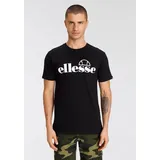 Ellesse Fuenti T-Shirt Herren Baumwoll-Shirt mit Logo-Print Sport-Shirt SHP16469 Schwarz - S