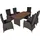 Garden Pleasure Braga Set 7-tlg. Grau/Braun/Schwarz