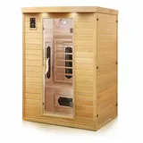 DEKO VERTRIEB BAYERN Infrarotkabine XXL Luxus LED Infrarotsauna 135x105cm Infrarotkabine Wärmekabine Sauna