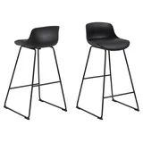 Actona Barhocker 56 x 82-103 x 50 cm Schwarz