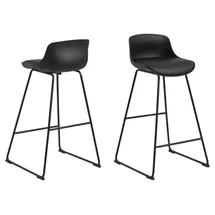 Actona Barhocker 56 x 82-103 x 50 cm Schwarz