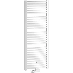 Kermi Basic-50 R gebogen Badheizkörper Weiß 804x60x599mm Anschluss mittig/seitlich 451W bei 75/65/20 Grad C ER01M0800602XXK
