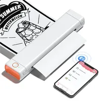 Phomemo M08F Tragbare Mobiler Drucker A4 - Bluetooth Thermodrucker Thermodrucker Kabelloser Reisedrucker Unterstützt A4 Thermopapier, Kompatibel mit Android und iOS