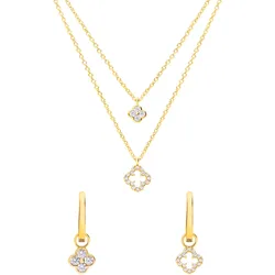 Lucardi Geschenkset 925 Silber Schmuck-Set   Damen 