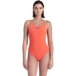 Arena Damen Badeanzug Team Swim Pro Solid Bright Coral XS