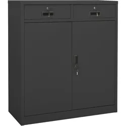 Büroschrank Anthrazit 90x40x102 cm Stahl