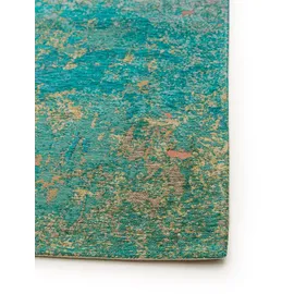 benuta Kunstloft Teppich, Türkis, Textil, Orientalisch, Rechteckig, 80x1 cm, Gots, wasserabweisend, Teppiche & Böden, Teppiche, Flachgewebe-Teppiche