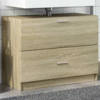 VidaXL Waschbeckenunterschrank Sonoma-Eiche 78x37x59 cm Holzwerkstoff