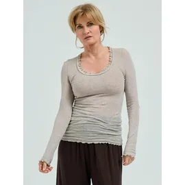 seamless basic Funktionstop SEAMLESS BASIC "Seamless Basic Top Cotton", Damen, Gr. L/XL, desert melange, Obermaterial: 100% Baumwolle, Tops