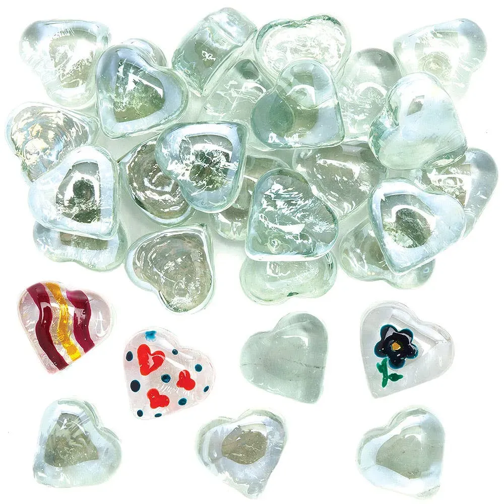 Herzglasmalsteine  (pro Set 30) Bastelaktivitäten Valentinstag