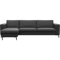 FLEXLUX Ecksofa »Fiore, super Sitzkomfort durch Kaltschaum im Sitz, L-Form«, breite Armlehnen, Kaltschaum, Füße Alu+schwarz schwarz