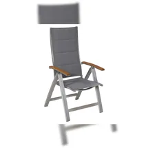 Merxx San Remo Gartensessel 60 x 70,5 x 117 cm grau klappbar