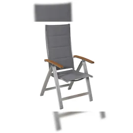 Merxx San Remo Gartensessel 60 x 70,5 x 117 cm grau klappbar
