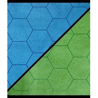 Chessex Battlemat™ 1” Reversible Blue-Green Hexes (231⁄2” x 26” Playing Surface)