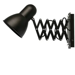 Licht-Erlebnisse Wandlampe HARMONY mit Schalter Schwarz E27 flexibles Gelenk schwenkbare Wandleuchte Wohnzimmer Küche Büro, NO1/1/0930