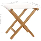 vidaXL Klappstühle 2 St. Gartenstuhl 43,2 x 66 x 21,1 cm cremeweiß