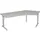 Geramöbel Flex Schreibtisch lichtgrau L-Form, C-Fuß-Gestell silber 216,6 x 113,0 cm