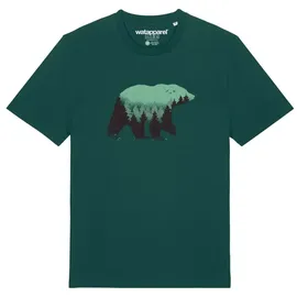 wat? APPAREL T-Shirt Waldbär in Dunkelgrün | Gr.: 48