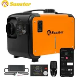 Diesel Luftheizung - All-in-One Standheizung für Auto & Wohnmobil - 8 kW, 12/24 V DC, 110–240 V AC Netzteil, Bluetooth App & LCD, 5 L Tank - Grün - Grün