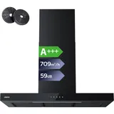 Ciarra A+++ 709 m3/h Dunstabzugshaube 90cm Wandhaube WIFI +APP & Touch Control VMB9102