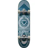 Centrano Unisex – Erwachsene Blueprint Home Heart Skateboard Komplettboard, Mehrfarbig, 8"