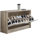 Wohnling Schuhschrank SPLIT Modern 80 x 47 x 24 cm grau / grau