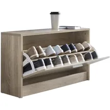 Wohnling Schuhschrank SPLIT Modern 80 x 47 x 24 cm grau / grau